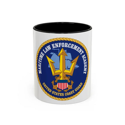 USCG Maritime Law Enforcement Academy (U.S. Coast Guard) Accent Coffee Mug 11oz Black - Go Mug Yourself