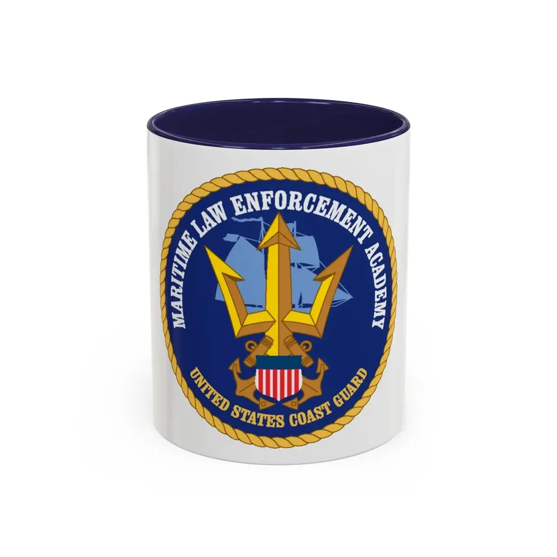 USCG Maritime Law Enforcement Academy (U.S. Coast Guard) Accent Coffee Mug 11oz Navy - Go Mug Yourself