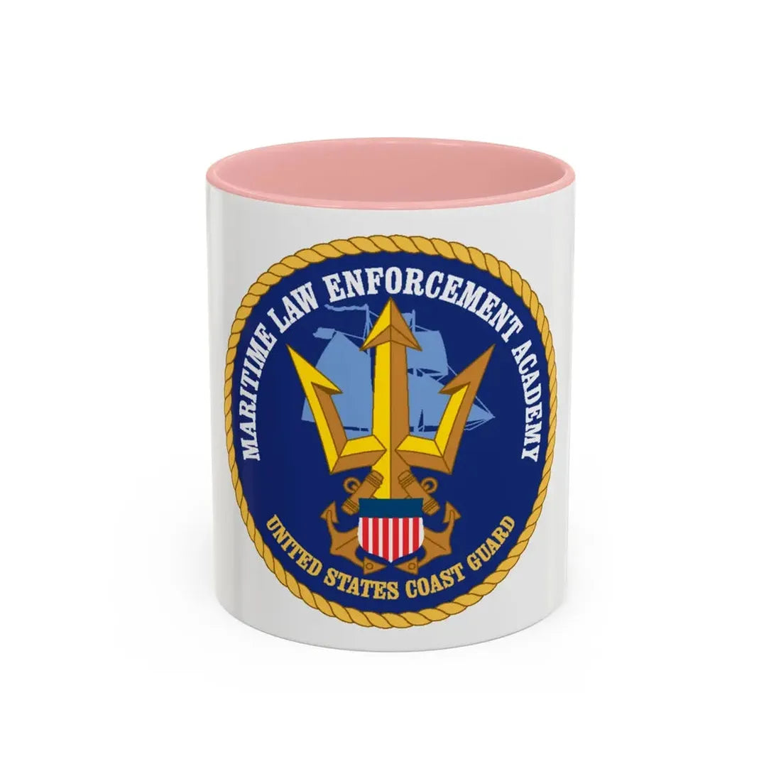 USCG Maritime Law Enforcement Academy (U.S. Coast Guard) Accent Coffee Mug 11oz Pink - Go Mug Yourself