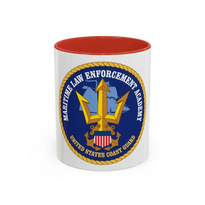USCG Maritime Law Enforcement Academy (U.S. Coast Guard) Accent Coffee Mug 11oz Red - Go Mug Yourself