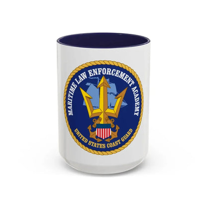 USCG Maritime Law Enforcement Academy (U.S. Coast Guard) Accent Coffee Mug 15oz Navy - Go Mug Yourself