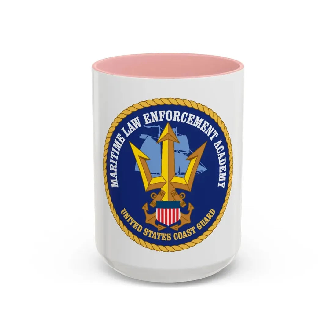 USCG Maritime Law Enforcement Academy (U.S. Coast Guard) Accent Coffee Mug 15oz Pink - Go Mug Yourself