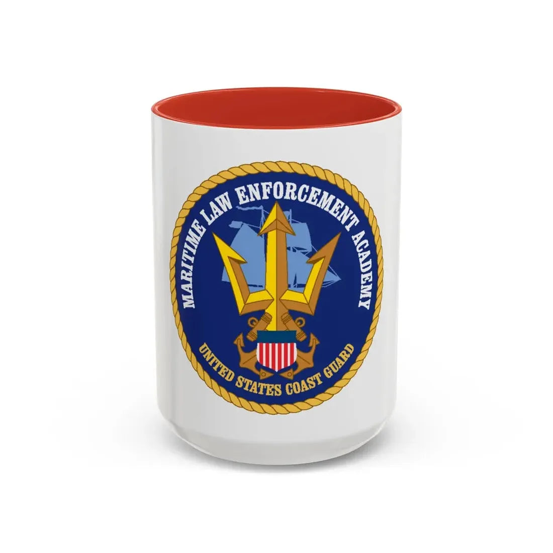 USCG Maritime Law Enforcement Academy (U.S. Coast Guard) Accent Coffee Mug 15oz Red - Go Mug Yourself