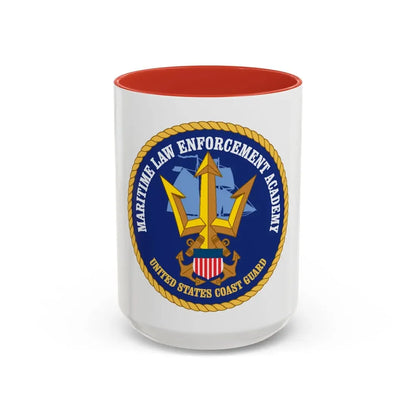 USCG Maritime Law Enforcement Academy (U.S. Coast Guard) Accent Coffee Mug 15oz Red - Go Mug Yourself