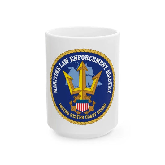 USCG Maritime Law Enforcement Academy (U.S. Coast Guard) White Coffee Mug 15oz - Go Mug Yourself