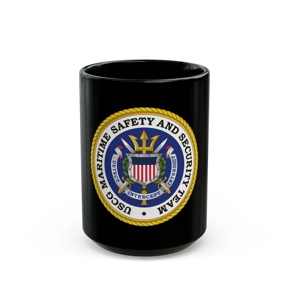 USCG Maritime Safety And Security Team (U.S. Coast Guard) Black Coffee Mug-15oz-Go Mug Yourself