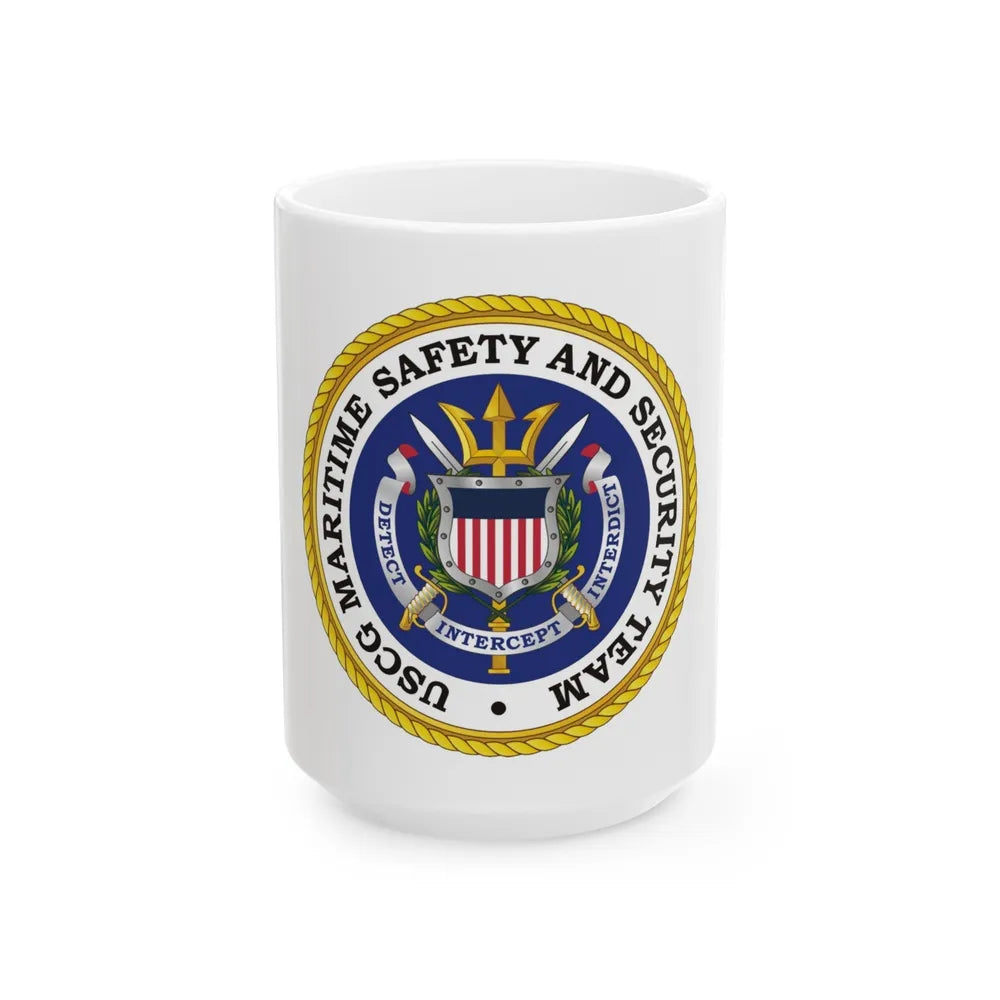 USCG Maritime Safety And Security Team (U.S. Coast Guard) White Coffee Mug-15oz-Go Mug Yourself