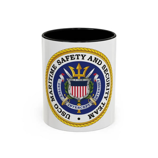 USCG Maritime Safety And Security Team (U.S. Coast Guard) Accent Coffee Mug 11oz Black - Go Mug Yourself