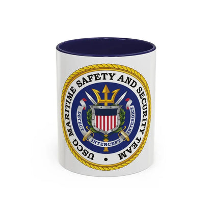 USCG Maritime Safety And Security Team (U.S. Coast Guard) Accent Coffee Mug 11oz Navy - Go Mug Yourself