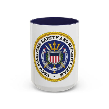 USCG Maritime Safety And Security Team (U.S. Coast Guard) Accent Coffee Mug 15oz Navy - Go Mug Yourself