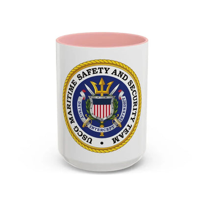 USCG Maritime Safety And Security Team (U.S. Coast Guard) Accent Coffee Mug 15oz Pink - Go Mug Yourself