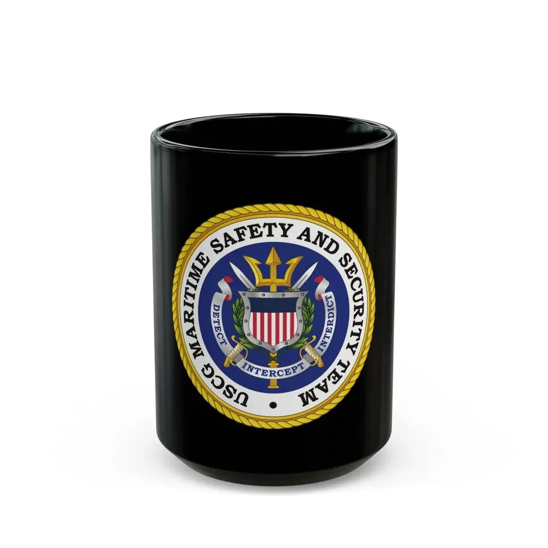 USCG Maritime Safety And Security Team (U.S. Coast Guard) Black Coffee Mug 15oz - Go Mug Yourself