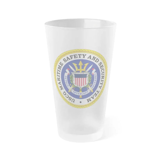 USCG Maritime Safety And Security Team (U.S. Coast Guard) Frosted Pint Glass 16oz Default Title - Go Mug Yourself