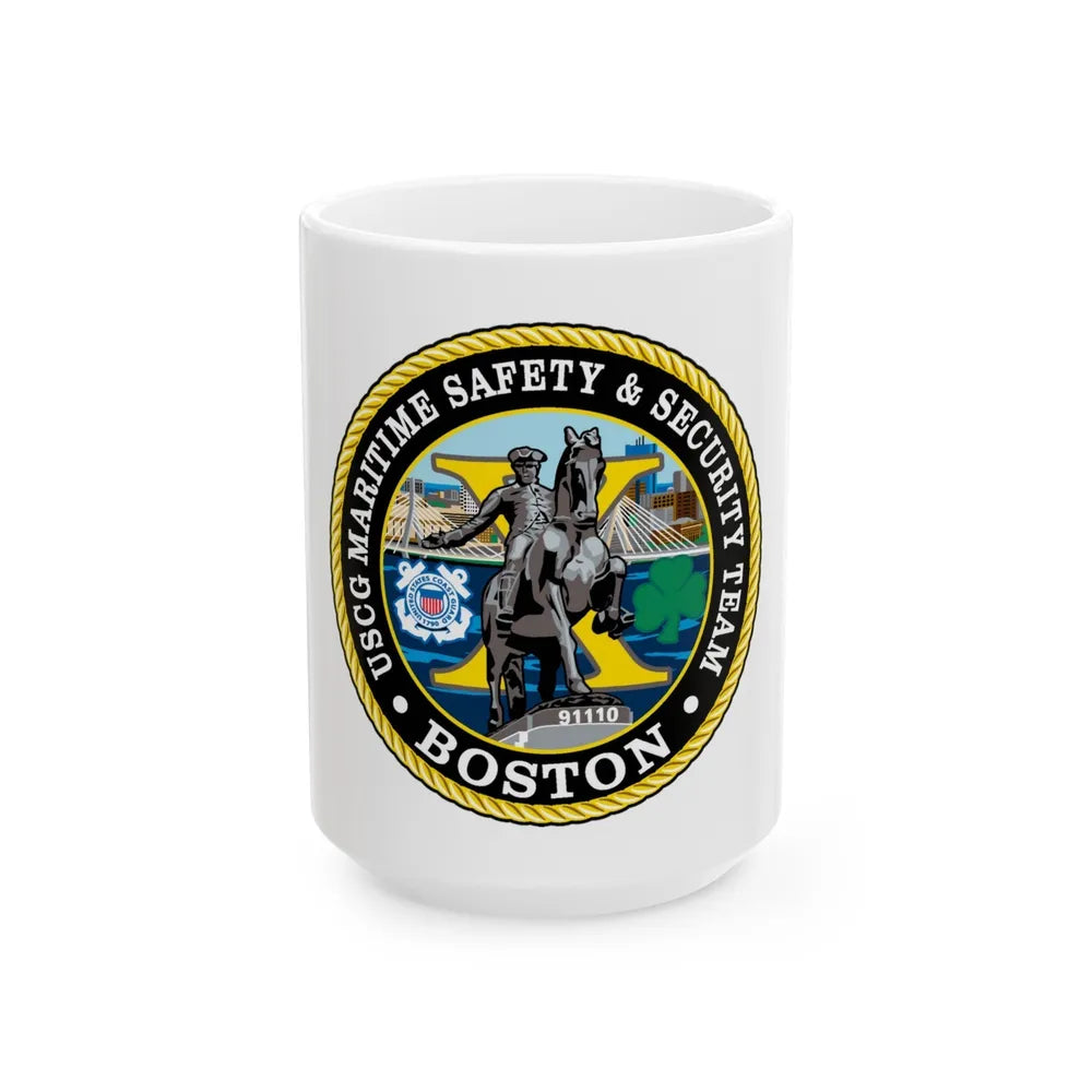 USCG Maritime Safety & Sec Team MSST Boston (U.S. Coast Guard) White Coffee Mug-15oz-Go Mug Yourself