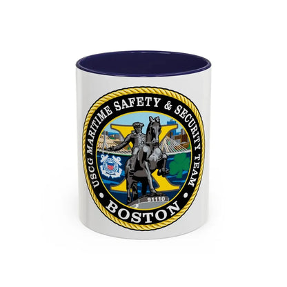 USCG Maritime Safety & Sec Team MSST Boston (U.S. Coast Guard) Accent Coffee Mug 11oz Navy - Go Mug Yourself