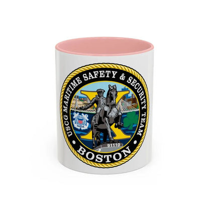 USCG Maritime Safety & Sec Team MSST Boston (U.S. Coast Guard) Accent Coffee Mug 11oz Pink - Go Mug Yourself