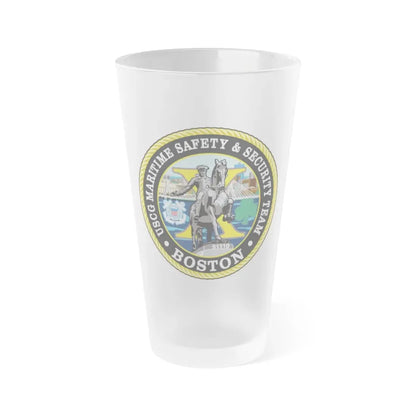 USCG Maritime Safety & Sec Team MSST Boston (U.S. Coast Guard) Frosted Pint Glass 16oz Default Title - Go Mug Yourself