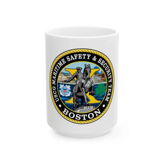 USCG Maritime Safety & Sec Team MSST Boston (U.S. Coast Guard) White Coffee Mug 15oz - Go Mug Yourself