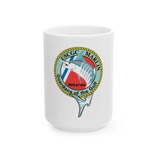 USCG Marlin WPB 87304 (U.S. Coast Guard) White Coffee Mug-15oz-Go Mug Yourself