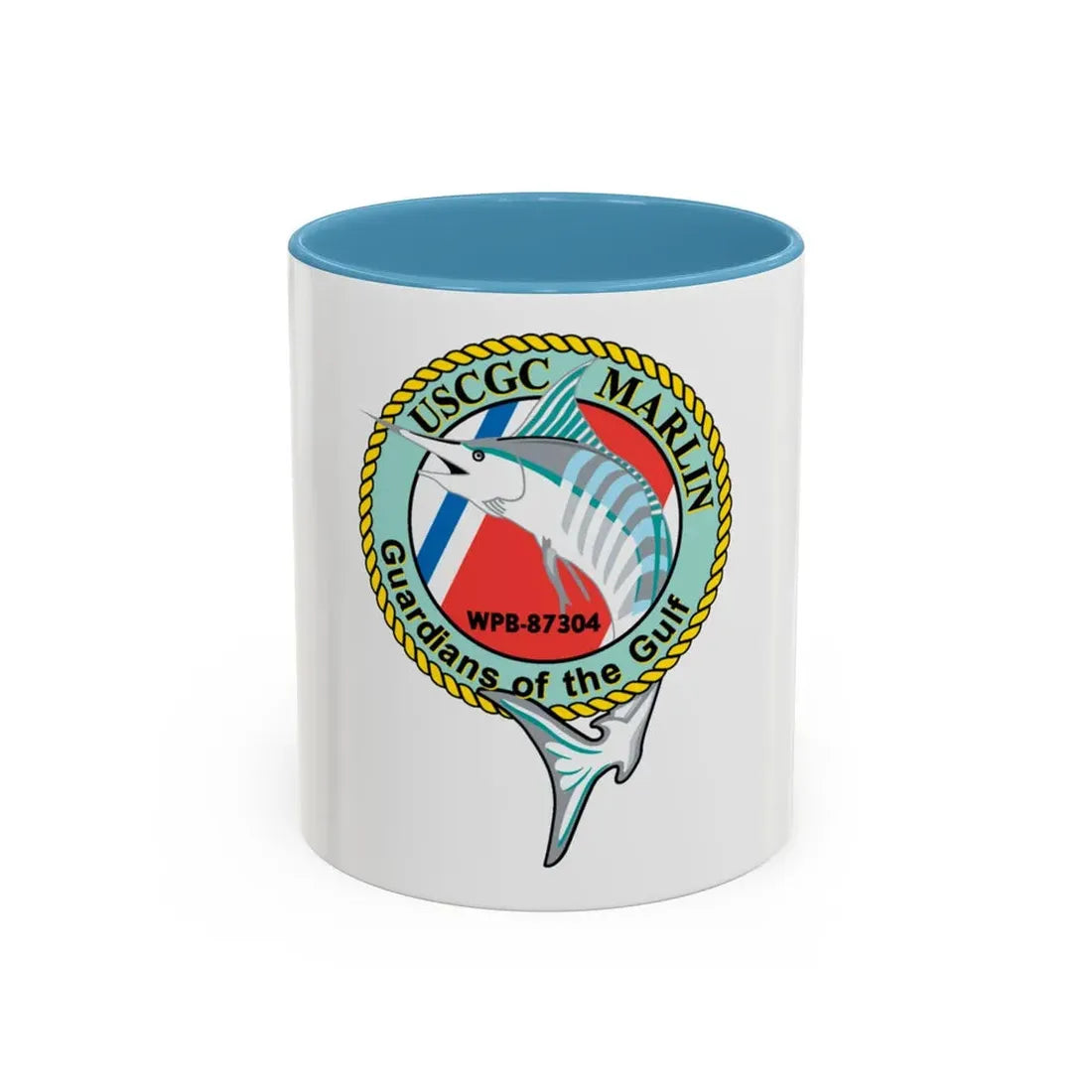 USCG Marlin WPB 87304 (U.S. Coast Guard) Accent Coffee Mug 11oz Light Blue - Go Mug Yourself