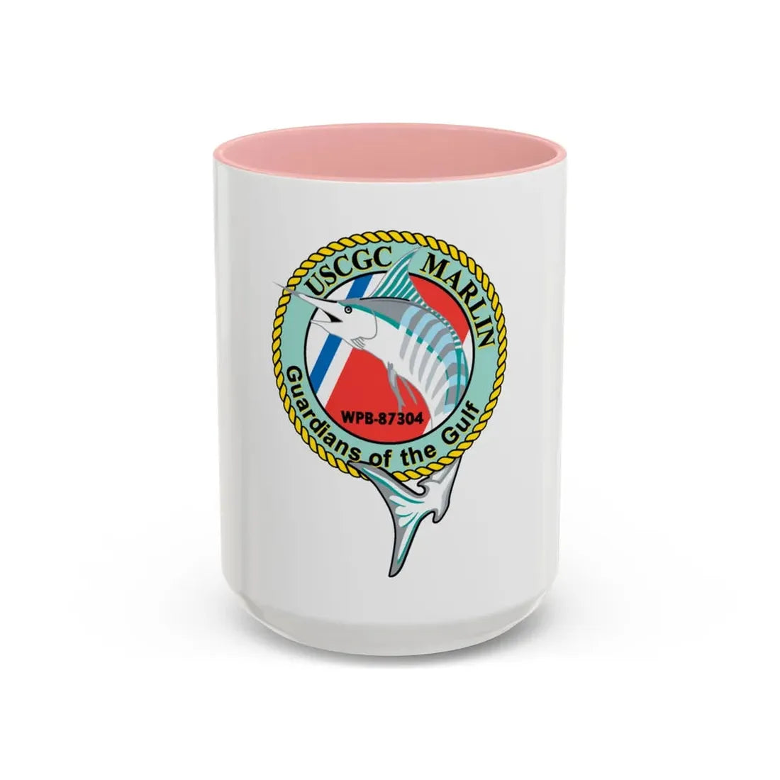 USCG Marlin WPB 87304 (U.S. Coast Guard) Accent Coffee Mug 15oz Pink - Go Mug Yourself