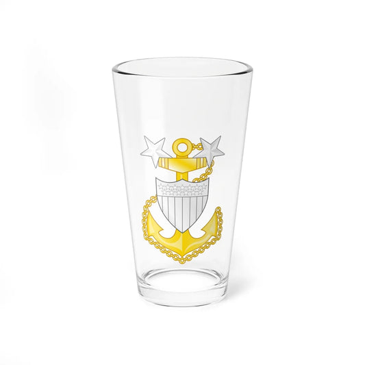 USCG Master Chief Petty Officer Insignia Device (United States) (Military Rank) Pint Glass 16oz 16oz - Go Mug Yourself