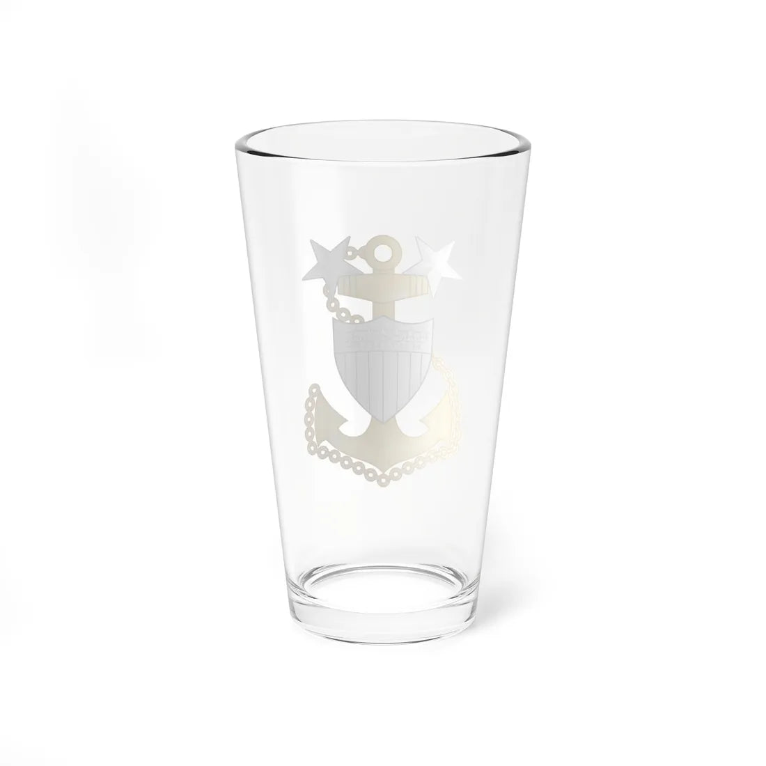 USCG Master Chief Petty Officer Insignia Device (United States) (Military Rank) Pint Glass 16oz - Go Mug Yourself