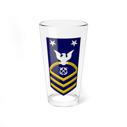 USCG Master Chief Petty Officer Insignia Sleeve (United States) (Military Rank) Pint Glass 16oz 16oz - Go Mug Yourself