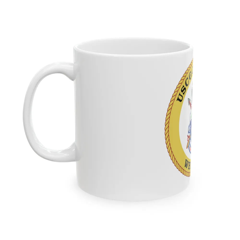 USCG Mellon WHEC 717 Gold Anniversary (U.S. Coast Guard) White Coffee Mug-Go Mug Yourself