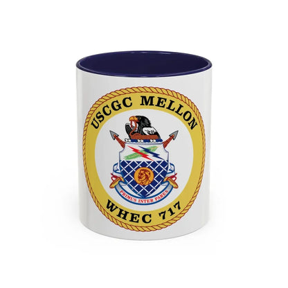 USCG Mellon WHEC 717 Gold Anniversary (U.S. Coast Guard) Accent Coffee Mug 11oz Navy - Go Mug Yourself