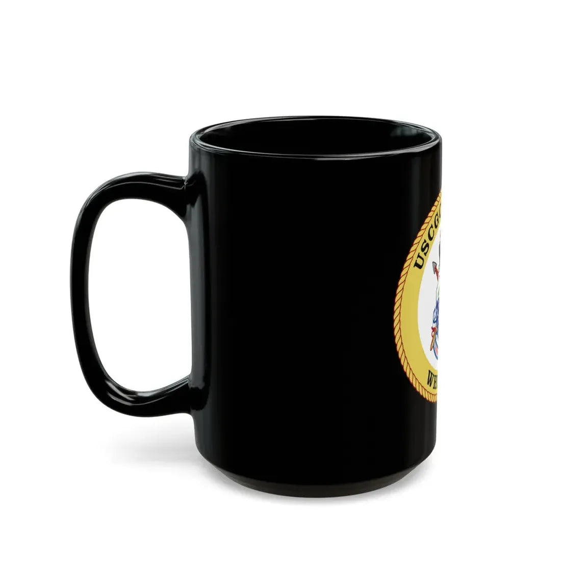 USCG Mellon WHEC 717 Gold Anniversary (U.S. Coast Guard) Black Coffee Mug - Go Mug Yourself