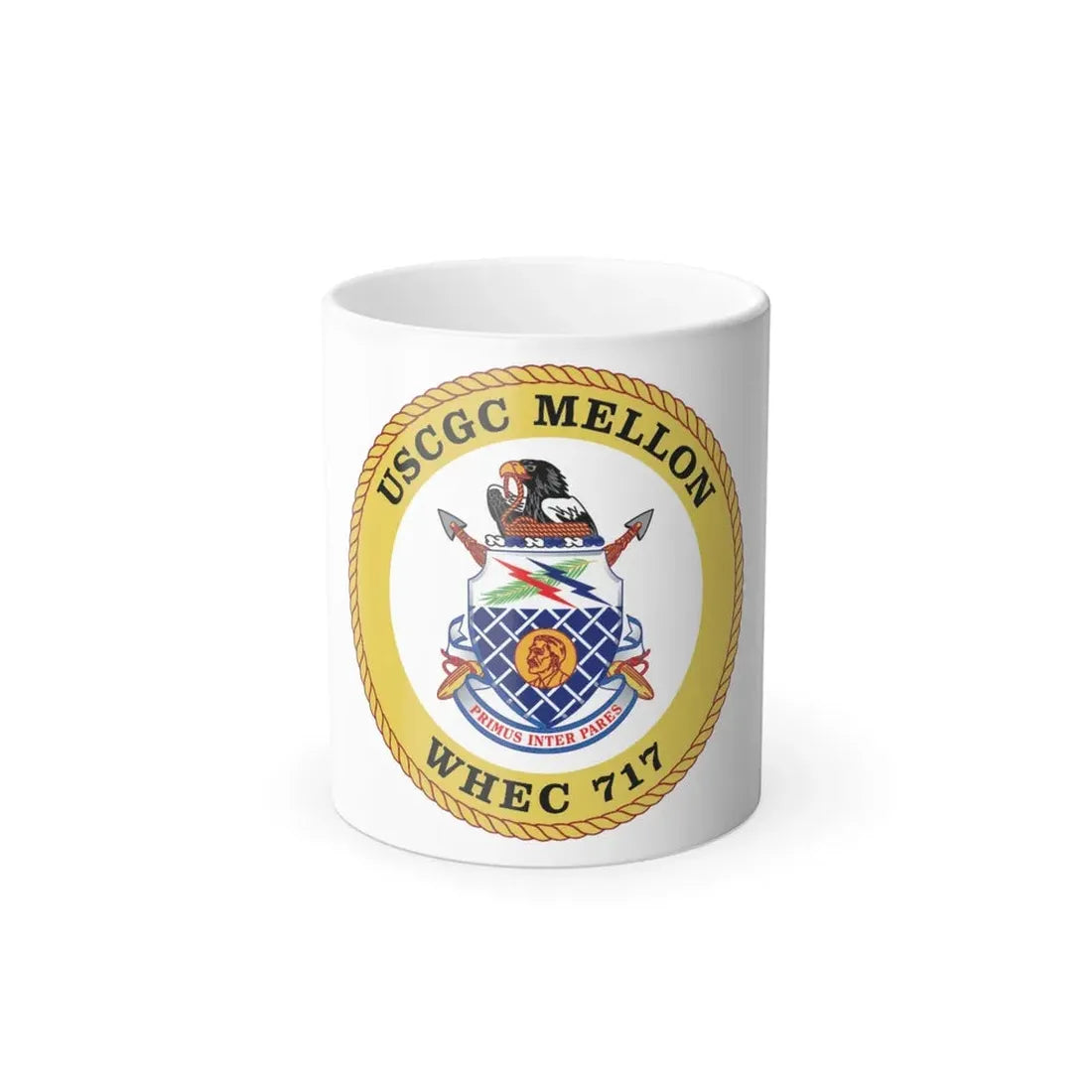 USCG Mellon WHEC 717 Gold Anniversary (U.S. Coast Guard) Color Changing Coffee Mug 11oz - Go Mug Yourself