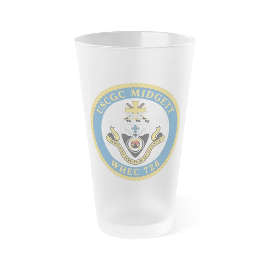 USCG Midgett WHEC 726 (U.S. Coast Guard) Frosted Pint Glass 16oz-Go Mug Yourself