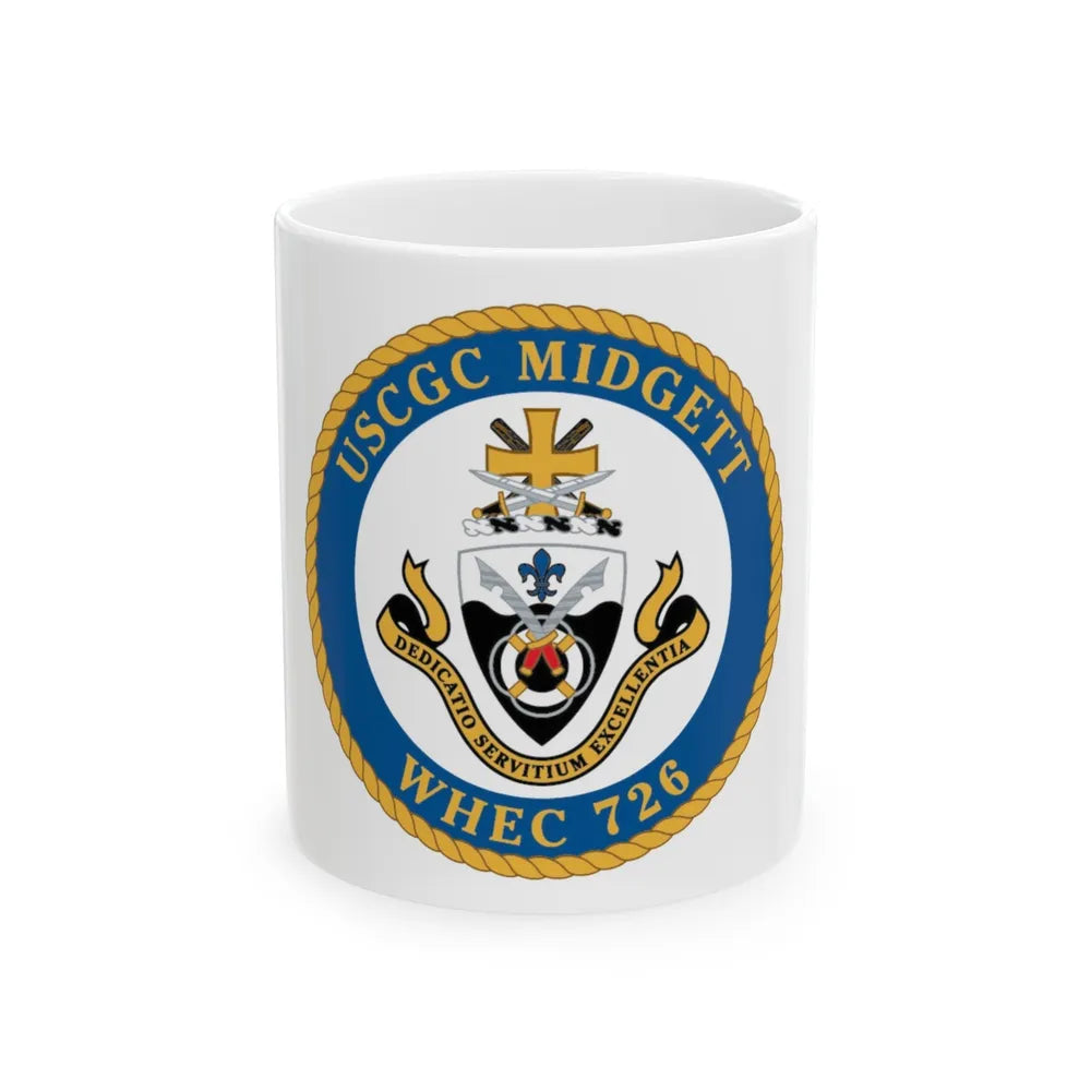 USCG Midgett WHEC 726 (U.S. Coast Guard) White Coffee Mug-11oz-Go Mug Yourself