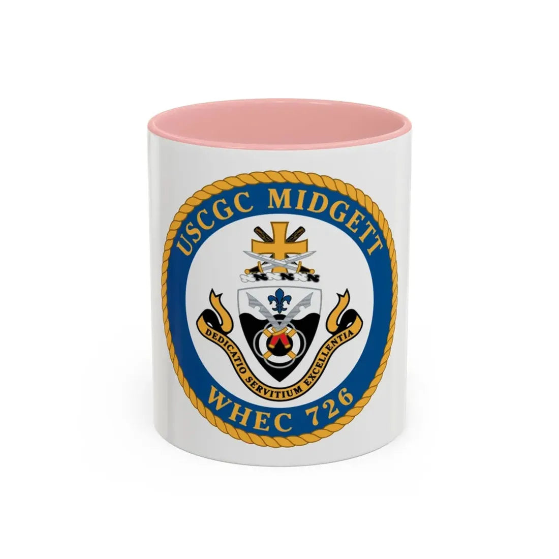 USCG Midgett WHEC 726 (U.S. Coast Guard) Accent Coffee Mug 11oz Pink - Go Mug Yourself