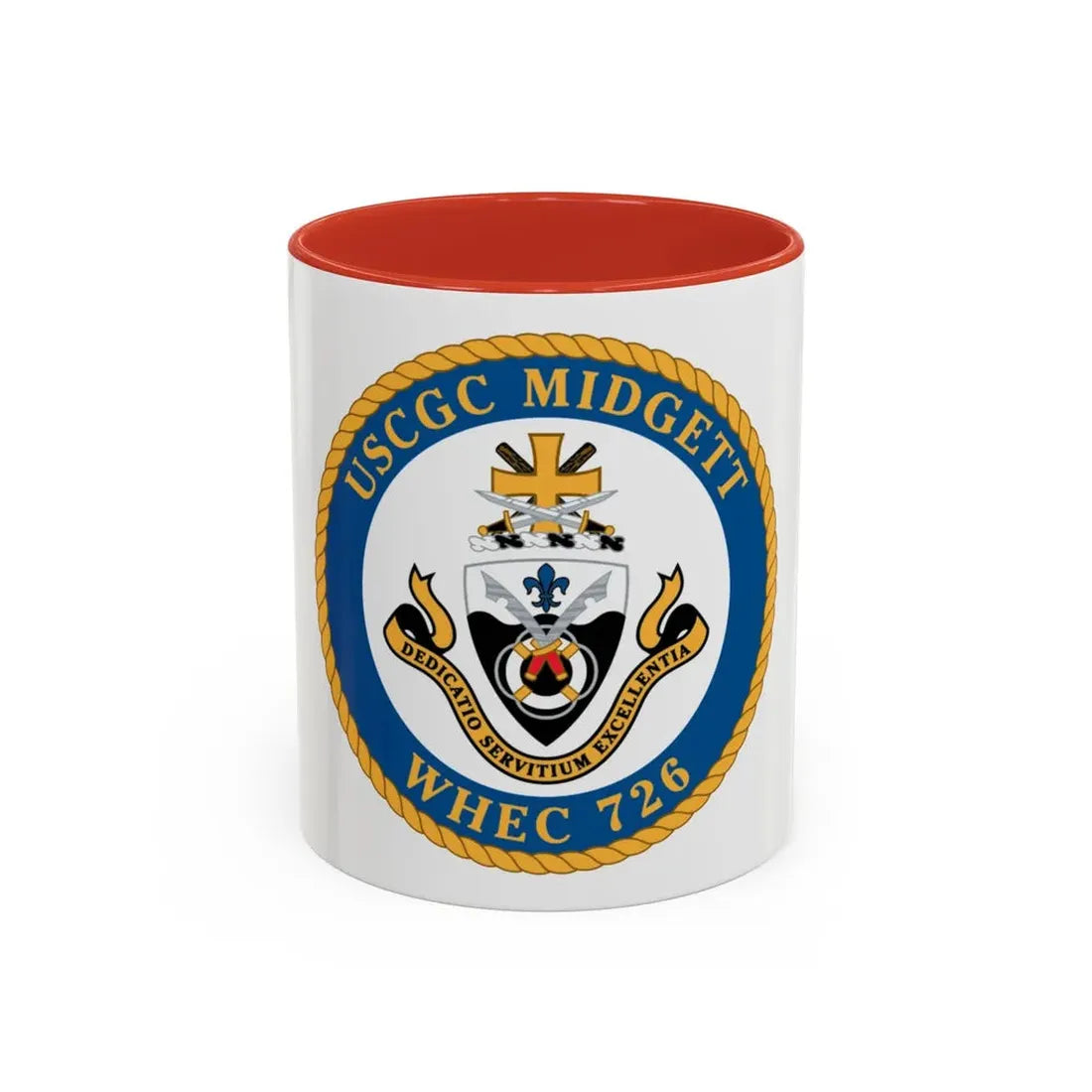 USCG Midgett WHEC 726 (U.S. Coast Guard) Accent Coffee Mug 11oz Red - Go Mug Yourself