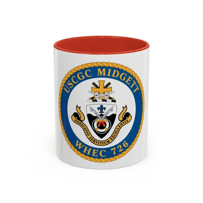 USCG Midgett WHEC 726 (U.S. Coast Guard) Accent Coffee Mug 11oz Red - Go Mug Yourself