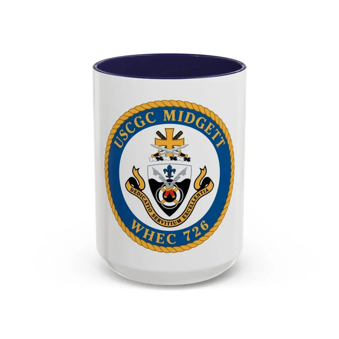 USCG Midgett WHEC 726 (U.S. Coast Guard) Accent Coffee Mug 15oz Navy - Go Mug Yourself