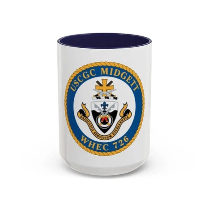 USCG Midgett WHEC 726 (U.S. Coast Guard) Accent Coffee Mug 15oz Navy - Go Mug Yourself