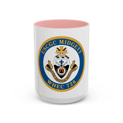USCG Midgett WHEC 726 (U.S. Coast Guard) Accent Coffee Mug 15oz Pink - Go Mug Yourself