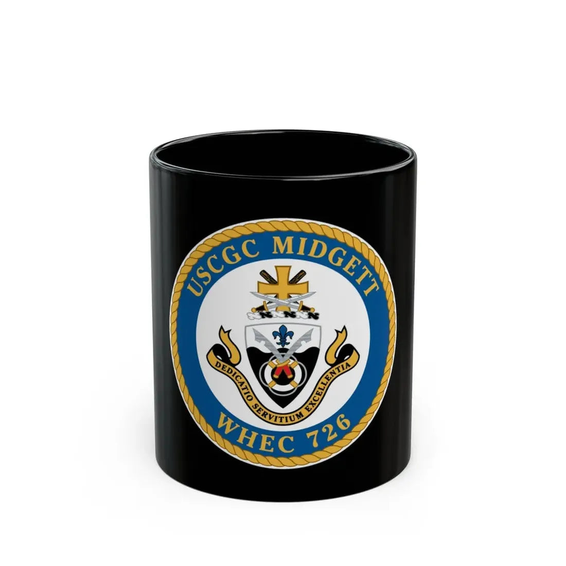 USCG Midgett WHEC 726 (U.S. Coast Guard) Black Coffee Mug 11oz - Go Mug Yourself