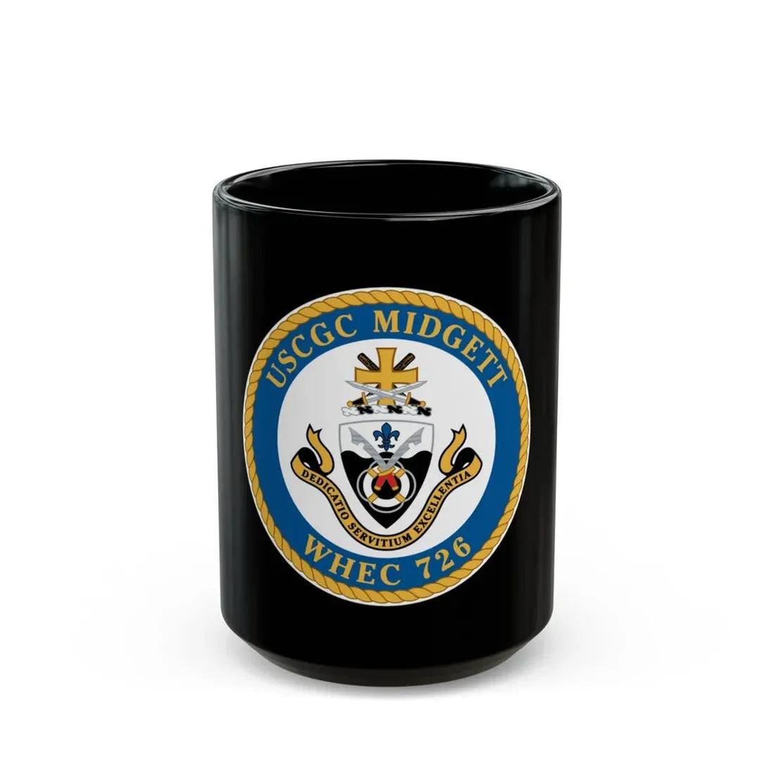 USCG Midgett WHEC 726 (U.S. Coast Guard) Black Coffee Mug 15oz - Go Mug Yourself