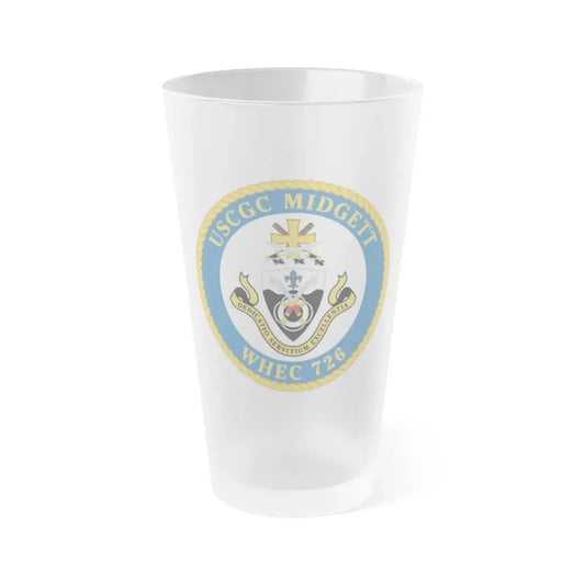 USCG Midgett WHEC 726 (U.S. Coast Guard) Frosted Pint Glass 16oz Default Title - Go Mug Yourself