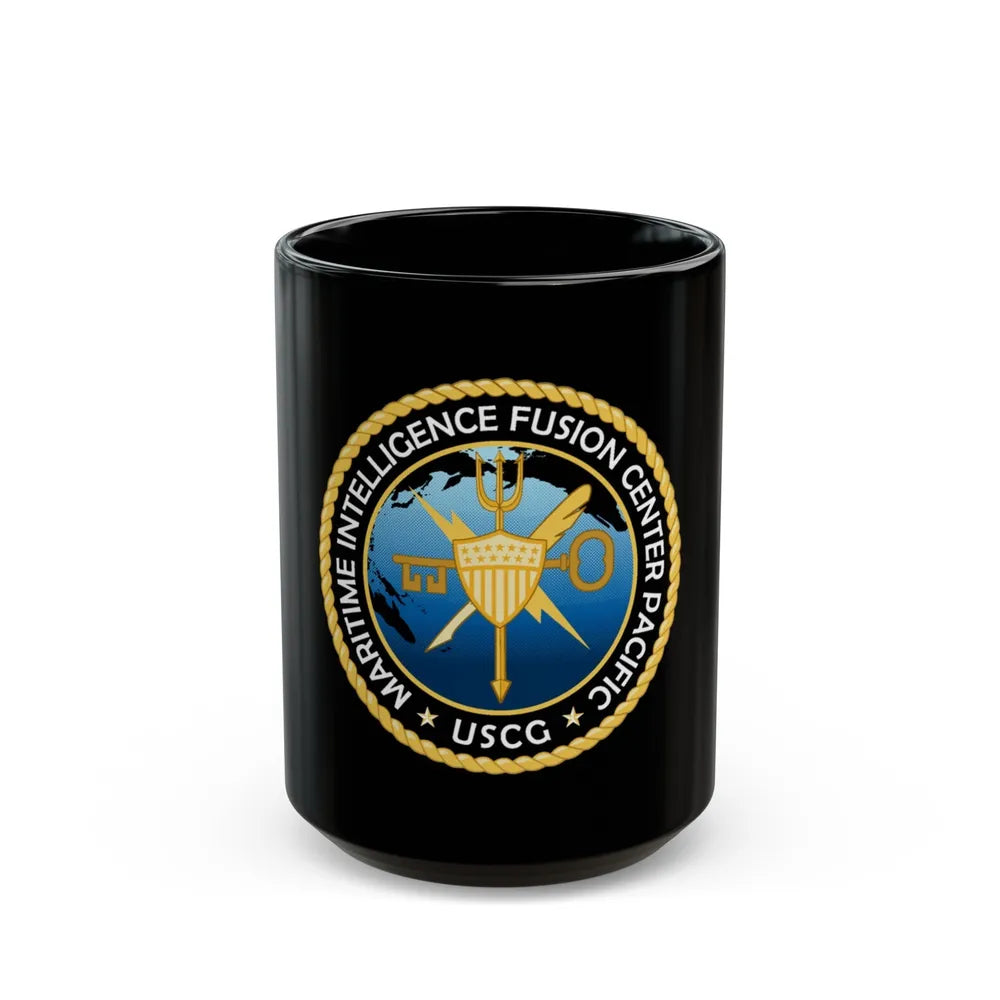 USCG MIFC PAC (U.S. Coast Guard) Black Coffee Mug-15oz-Go Mug Yourself