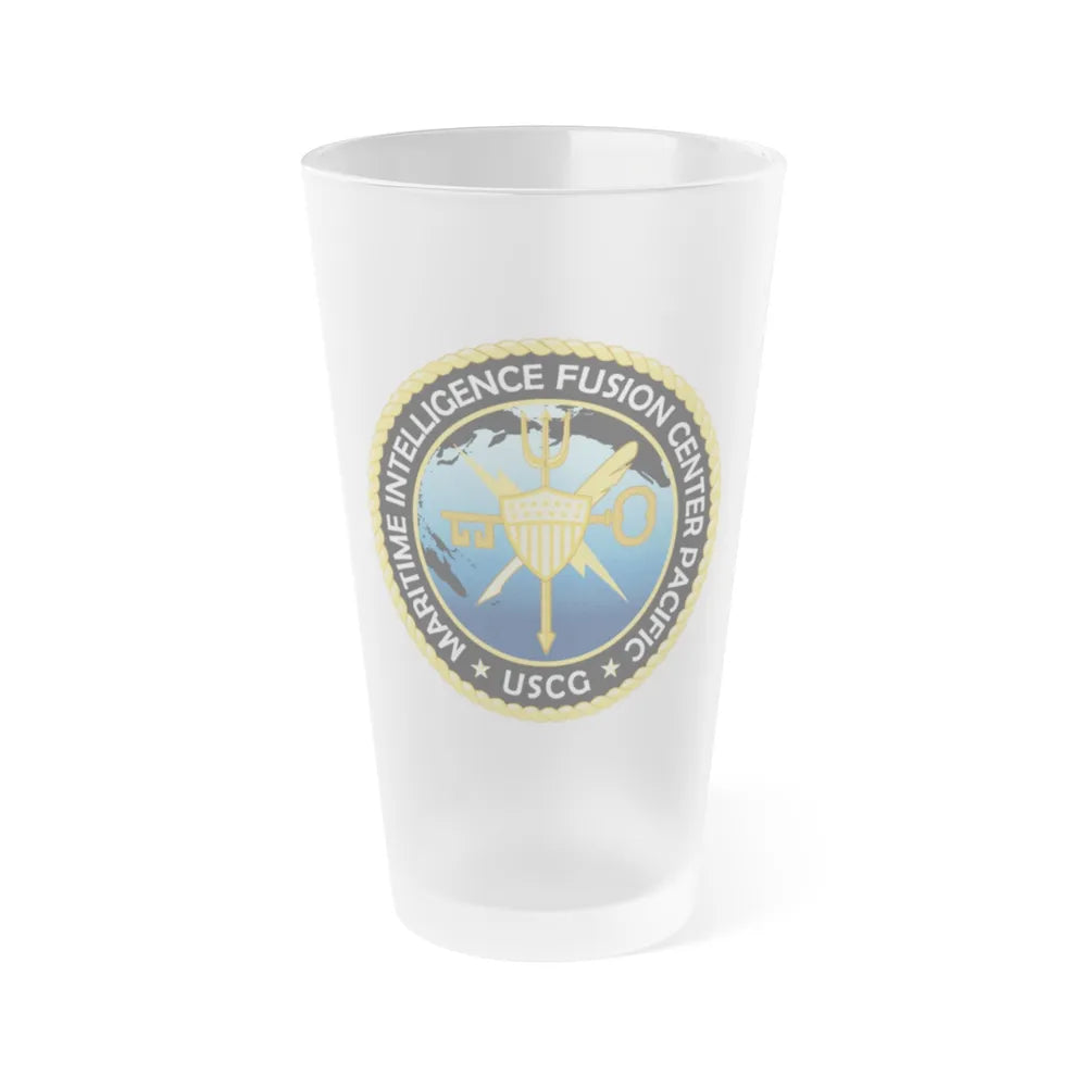 USCG MIFC PAC (U.S. Coast Guard) Frosted Pint Glass 16oz-Go Mug Yourself