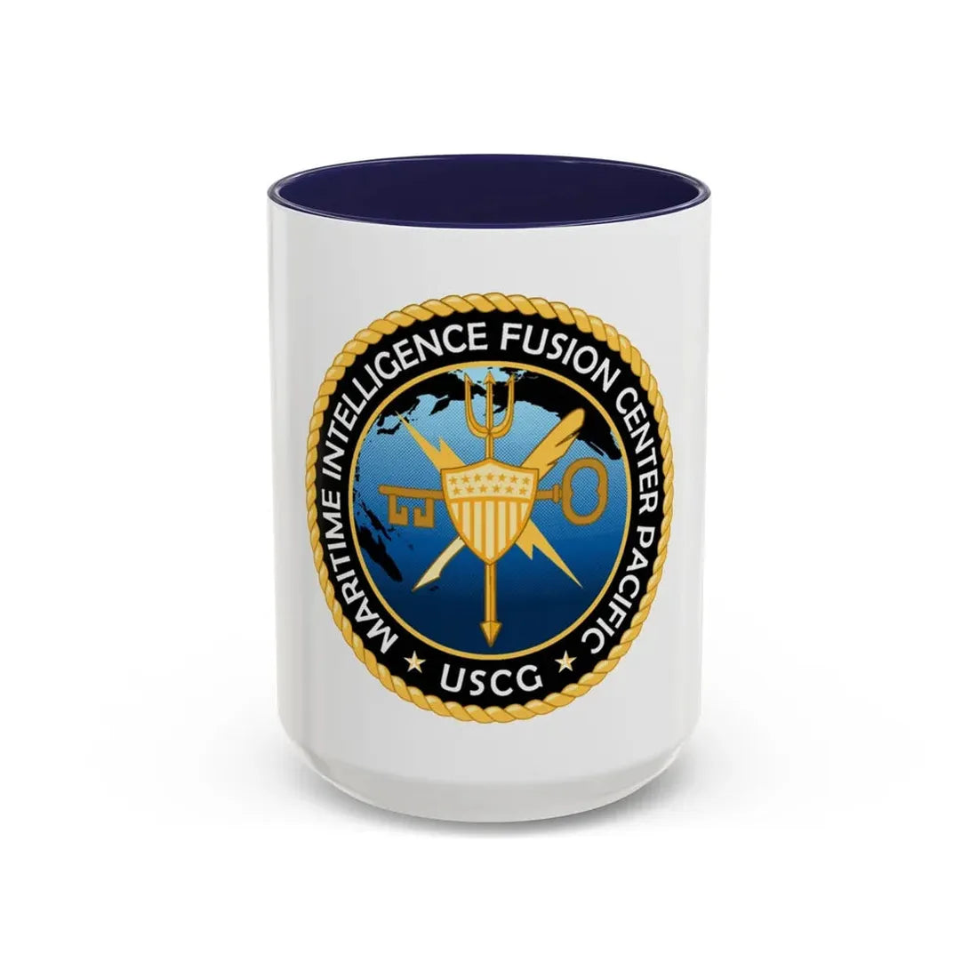 USCG MIFC PAC (U.S. Coast Guard) Accent Coffee Mug 15oz Navy - Go Mug Yourself