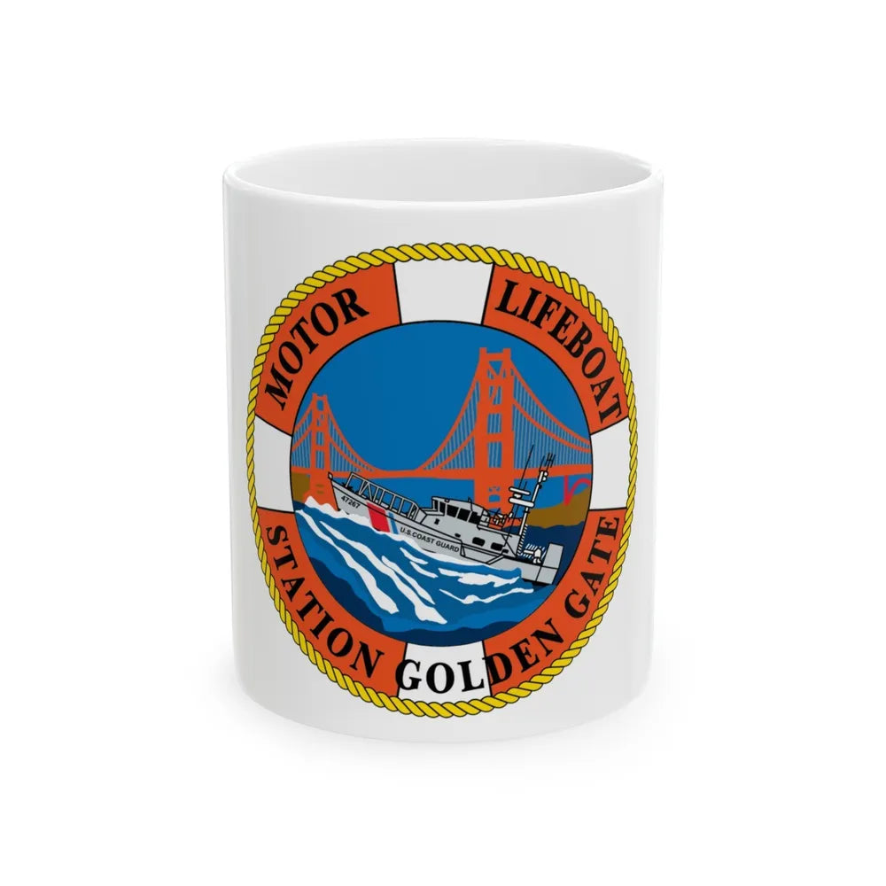 USCG Motor Lifeboat Station Golden Gate (U.S. Coast Guard) White Coffee Mug-11oz-Go Mug Yourself