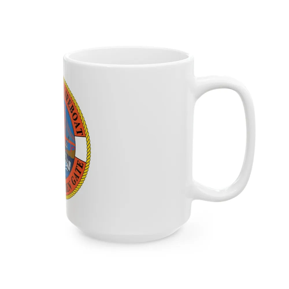 USCG Motor Lifeboat Station Golden Gate (U.S. Coast Guard) White Coffee Mug-Go Mug Yourself