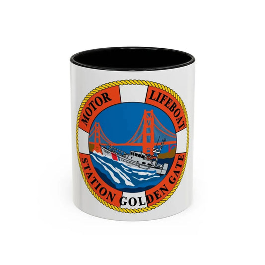 USCG Motor Lifeboat Station Golden Gate (U.S. Coast Guard) Accent Coffee Mug 11oz Black - Go Mug Yourself