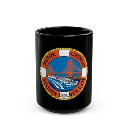 USCG Motor Lifeboat Station Golden Gate (U.S. Coast Guard) Black Coffee Mug 15oz - Go Mug Yourself